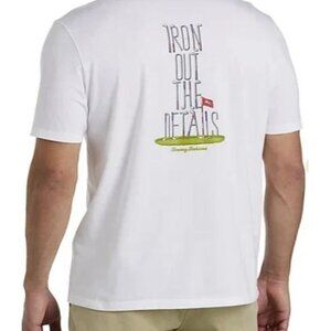 Tommy Bahama Mens White Big Tall Iron Out The Details Golf Tee Shirt Sz 2XLB NEW